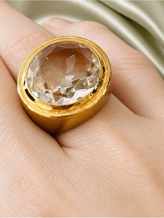 Dean Davidson Jewelry - Dean Davidson huge clear quartz. 22k brushed gold setting.
